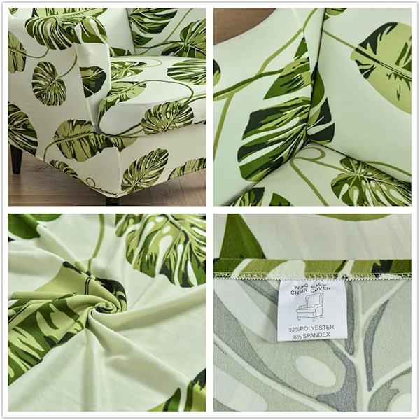 Highdi Venytettävä Päällinen Strandmon Siivellä Varustetulle Tuolille, 2-osainen Sohvankannen Sarja Tyynynpäällisen Kera, Nojatuolin Suoja Hoja Verde
