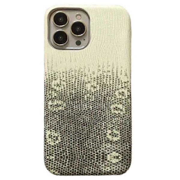 Gradient farve PU læderbelagt PC Anti-drop telefoncover til iPhone 15 Pro Max