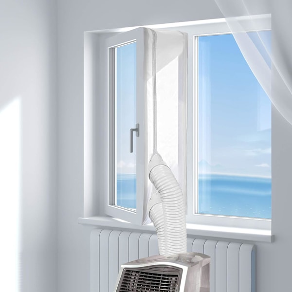 Universal isolerende vinduesdækning til bærbar aircondition og tørretumbler (400 CM) - Velegnet til alle airconditionanlæg
