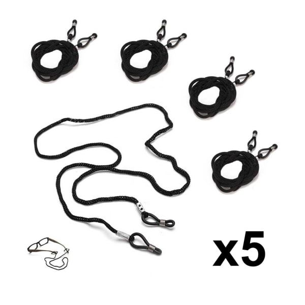 5-pack Senil sladd Glasögon sladd Glasögon sladd Svart Halsband svart