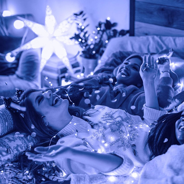 Eventyrlys, 50 LED batteridrevne lyslenker kobbertrådlys for innendørs utendørsbelysning, juletredekorasjon 5M/16ft Cool White