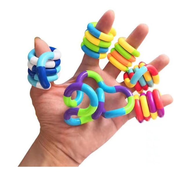 2-pack Tangle Twist Fidget-leksak / Sensorisk leksak flerfärgad
