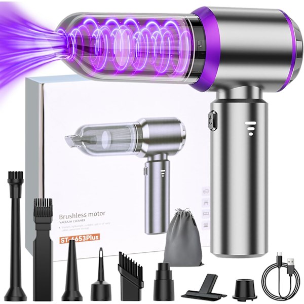 ®RisingFF Tehokas autonimuri, mini-imuri johdoton 20 000 PA, 4-in-1, 3 nopeutta, HEPA-suodattimella