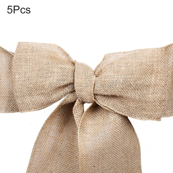 Mengxi 5 kpl Koristeellisia Tuolirusetteja, Kannettava, Keinopellava, Haalistumaton, DIY Häät Solmittu, Sisäkäyttöön Tarkoitettu Nauha