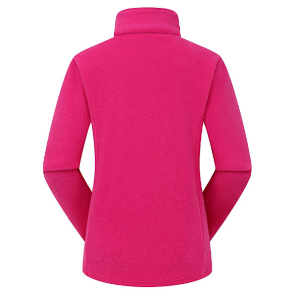 Dame Classic Fit Full-Zip Blød Fleecejakke Rosa XXXL