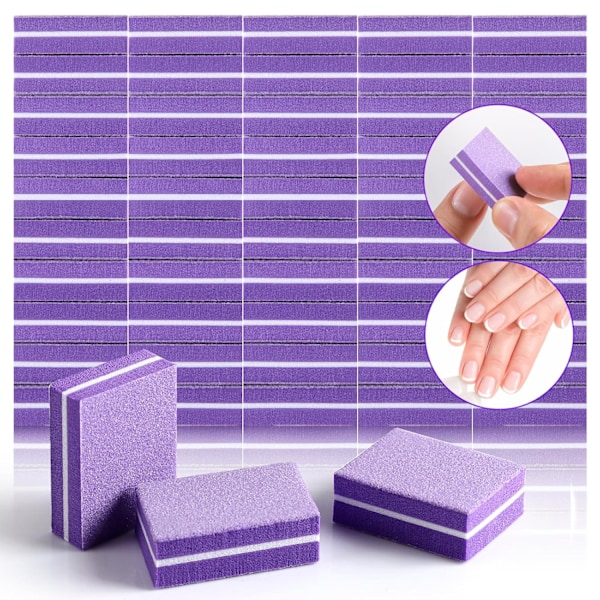 Nail Polish Block Files: 150 Pieces Washable Nail Polish Set for Salon Style Polishing Mini Nail Polisher for Natural Acrylic Nails