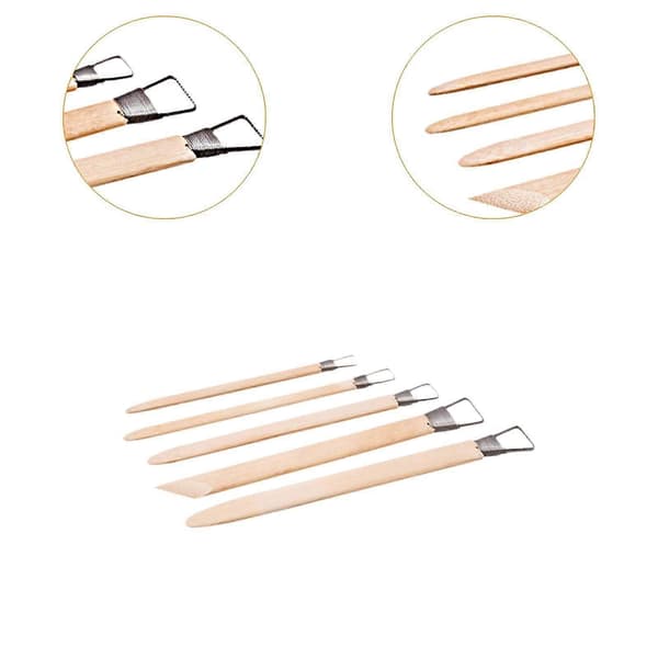 5 Delar Lera Modellering Formknivar Kit för Skålsnideri
