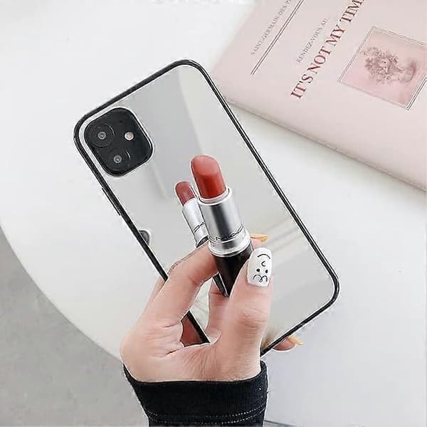 Etui til iPhone 15 Spejl, Spejletui Spejldæksel Ikke-deformerbart Design til Kvinder Piger, Ideel til Makeup Når Som Helst
