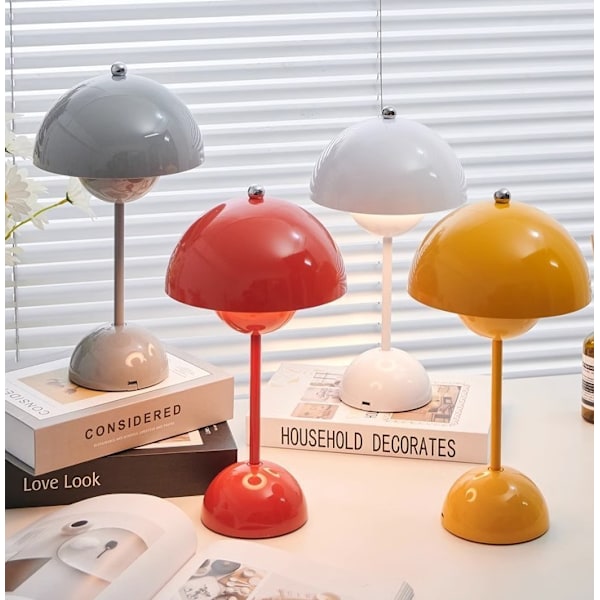 Nordisk blomsterknopp bordlampe dekorativ atmosfære lampe blomsterknopp lampe sengside svamp lampe natlys yellow