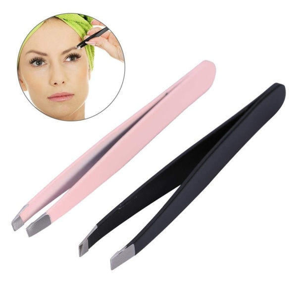 Øjenbrynspincet sæt, 2 sæt rustfrit stål clips makeup værktøj