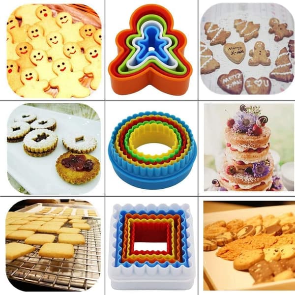 32 st Cookieformar i Plast, Cookieformar i Olika Former