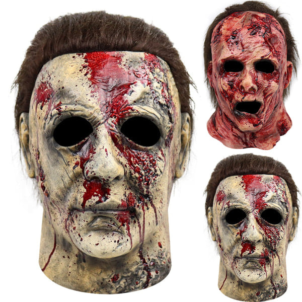 Halloween Skrekkmaske, Blodig Maske Halloween Skallemaske B B