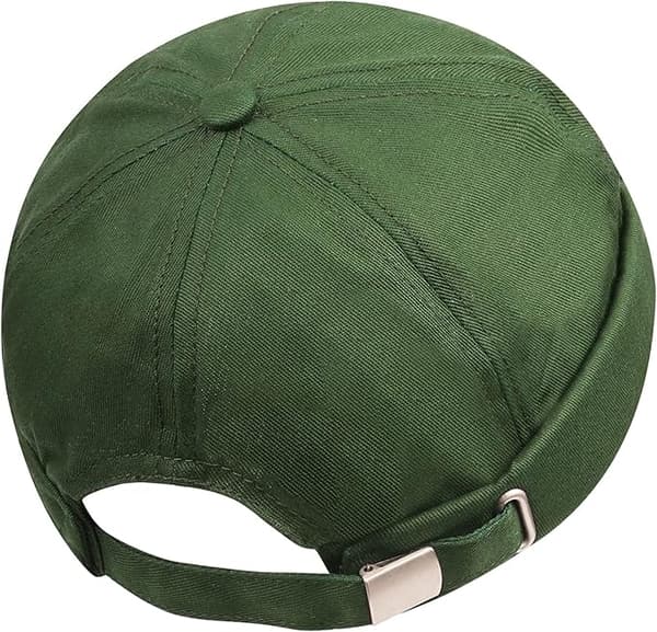 Retro bomullshette for kvinner og menn, justerbar grønn hatt