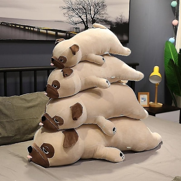 Söt Mops Plyschleksak Kudde Gosedjur Hund Mjuk Docka Födelsedag Barn Julklapp Hög Kvalitet 60cm 60cm