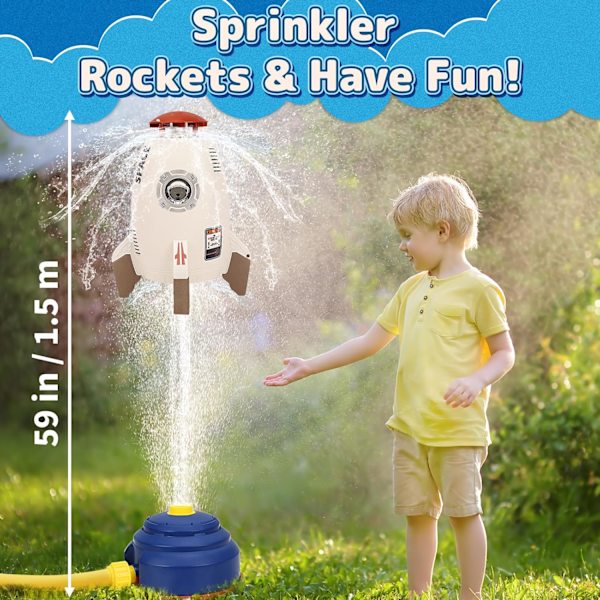 Sprinkler för barn Sprinkler Utomhus Vattenleksaker för Gård Utomhus Vattenlek Raketuppskjutningsleksaker för Småbarn