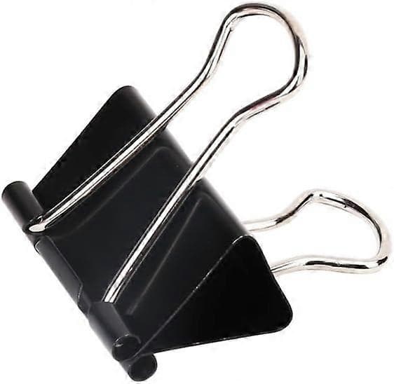 Extra Stora Pappersklämmor (24-pack), Stora Pappersklämmor för Kontorsmaterial, Svart