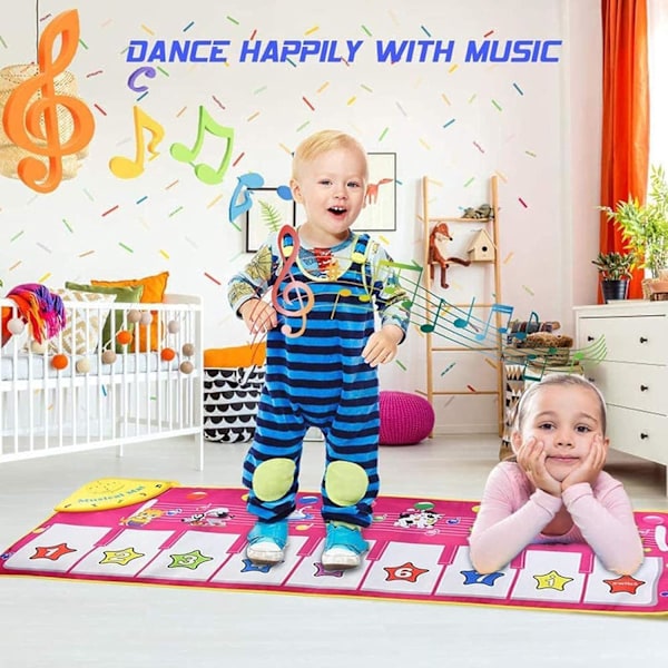 Pianomusik Dansmatta, Pedagogiska Musikleksaker för 1-6 År Gamla Flickor Pojkar Småbarn Spädbarn Barn Presenter för 2-6 år Gamla Pojkar Flickor Födelsedagspresent B