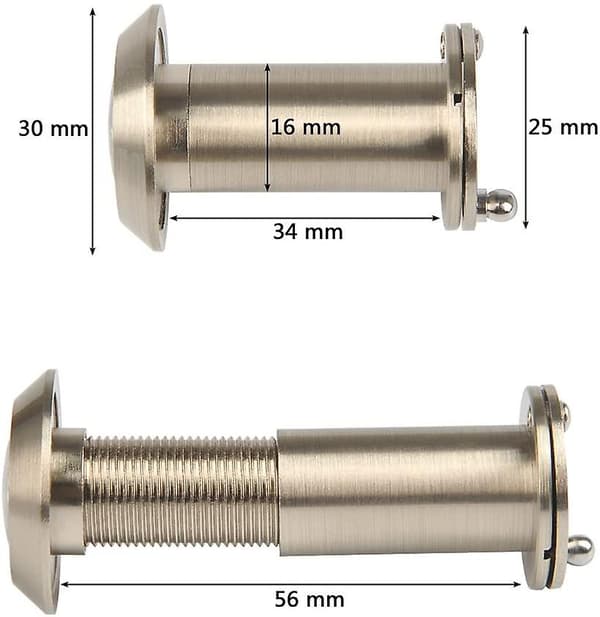 Dørkikkert Messing Diameter 16 Mm Spy