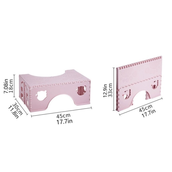 ROSA fotpall med hopfällbar bricka rosa Pink