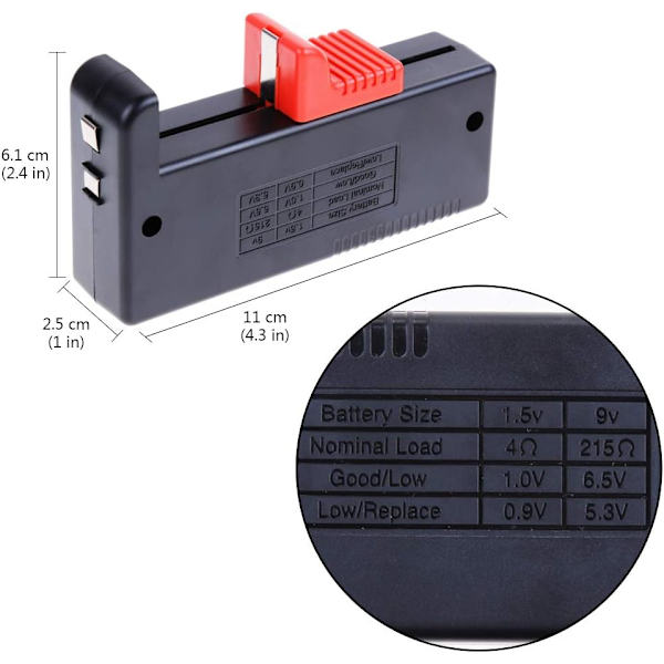 Digital Spændingstester Universal Batterier, Opladere, Knapceller