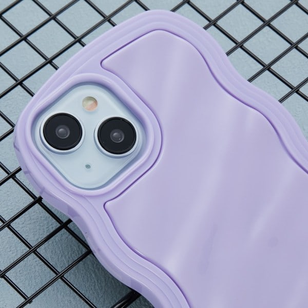 iPhone 15 Puhelinkotelo Aaltoileva Kuvio Violetti