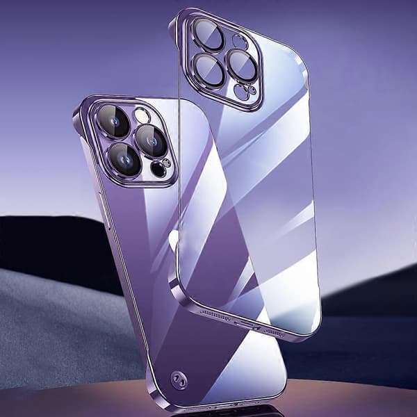 Elektroplettert rammeløst klart PC-telefondeksel for iPhone 13 Pro
