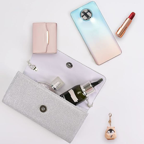 Dames Clutch Sequin Aften Håndtaske Kæde Skuldertaske