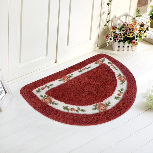 20x31 tommer blød, fluffy absorberende skridsikker måtte mikrofiber bademåtte brusemåtte dør måtte køkkenmåtte tæppe, rød 20x31inch