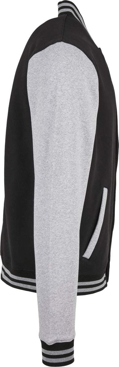 Byg din brand - Herre Basic College Jakke 3XL Black/Heather Grey