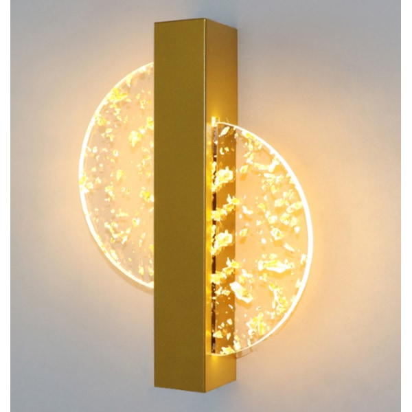 Vägglampa inomhus akryl LED-vägglampa - lyxig vardagsrum sovrum sängbord - modern enkelhet - tre-tonsbelysning - ledningsanvändning Gold diagonal gold foil