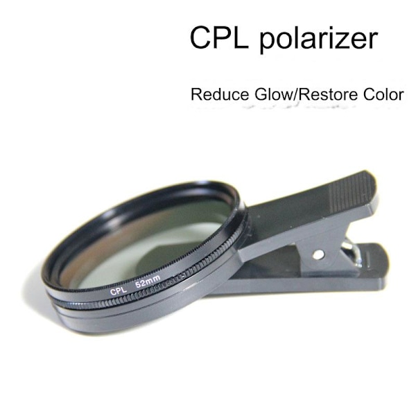 67 mm mobiltelefon CPL polariseringsfilter polariseringsfilter neutraliserende filter til at eliminere refleksion live kamera mobiltelefon linsefilter 67mm