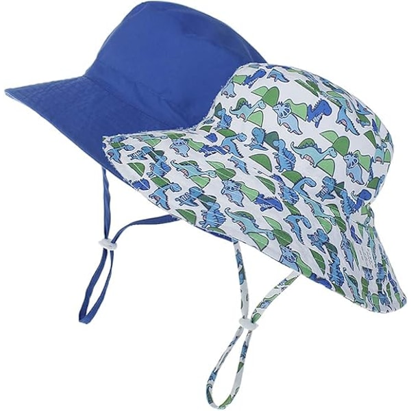 Solhatt Barn Sommar UPF 50+   Flickhink Hat Bred Brätte Strandhattar för   Pojkar 0-7 År 2pack