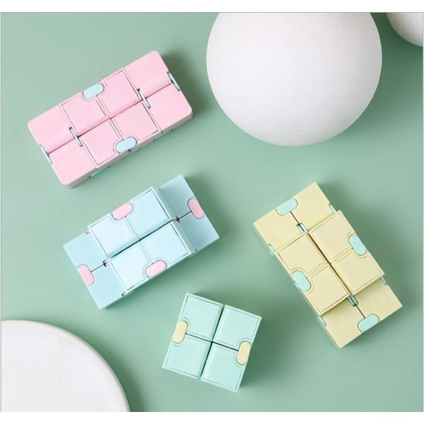 2 st Fidget Toys infinity cube Antistress Svart Svart