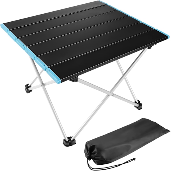 Bärbar campingbord, lätt hopfällbart bord med aluminium bord och bärväska, lätt att bära, för utomhus, picknick, kök, strand, fiske