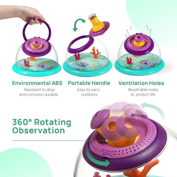 Science Can Bug Catcher Kit, Udendørs Explorer Kit til Børn, Insektkikkert med Forstørrelse, Insekt Observation Box