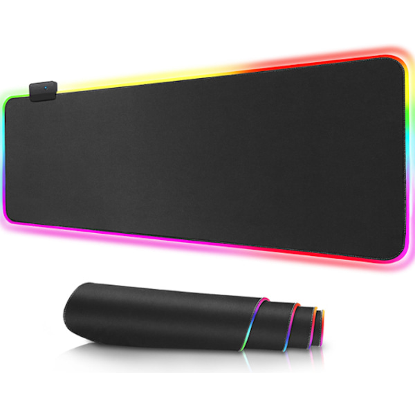Gaming Mousepad med LED-lys - RGB - Vælg Størrelse - Sort - 14 Tilstande - Tyk Anti-slip 250*300*4MM