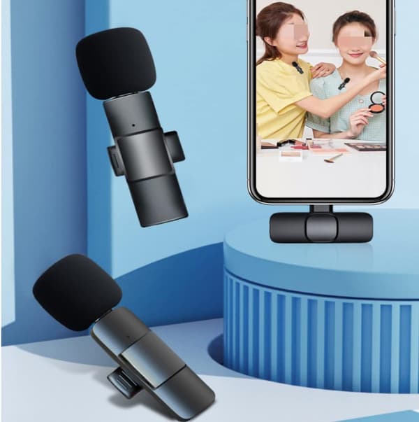 Trådløs lavaliermikrofon for Android, mini-opptakstelefonmikrofon for direktestrømming, videoopptak, intervju, klips på plug and play