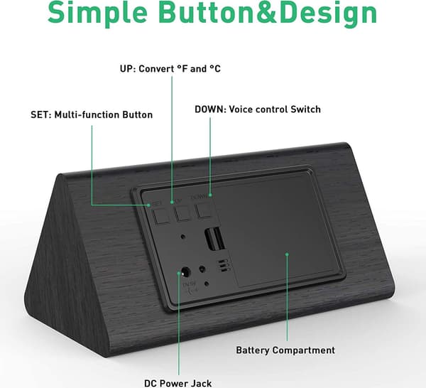 Digital LED-vekkerklokke med tretall