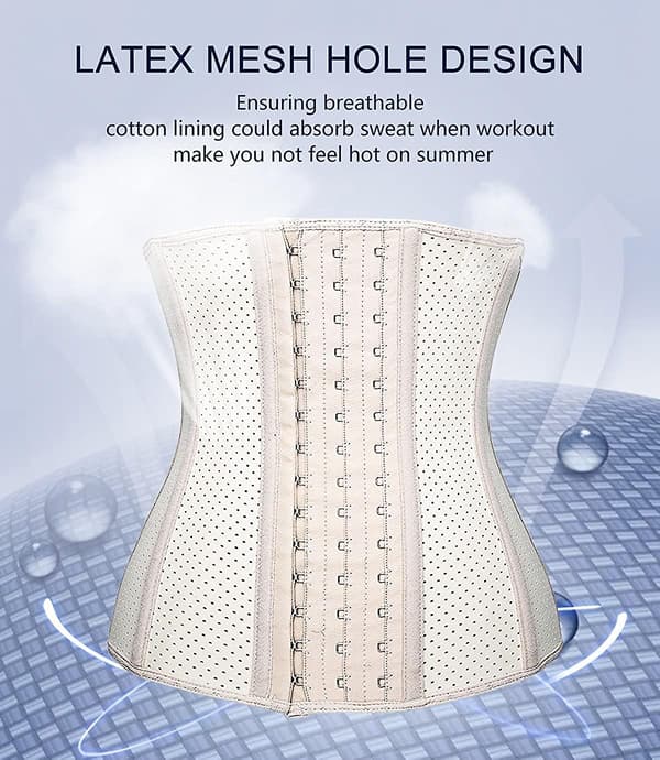 Midjetrener for kvinner Underbust Latex Sport Girdle