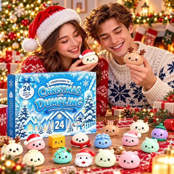 Jul-Squishy Adventskalender 2026 24 dagars överraskningar Squishies leksakslåda julklapp för barn, Black ice ice