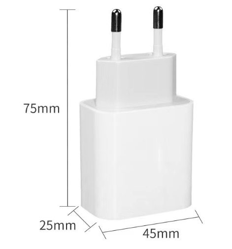 Lader for Android/Apple - Hurtiglader 20W USB-C - USB-C, adapter + 2m kabel Hvit, flere størrelser tilgjengelig (Flere kombinasjoner tilgjengelig) C-C port 2pc