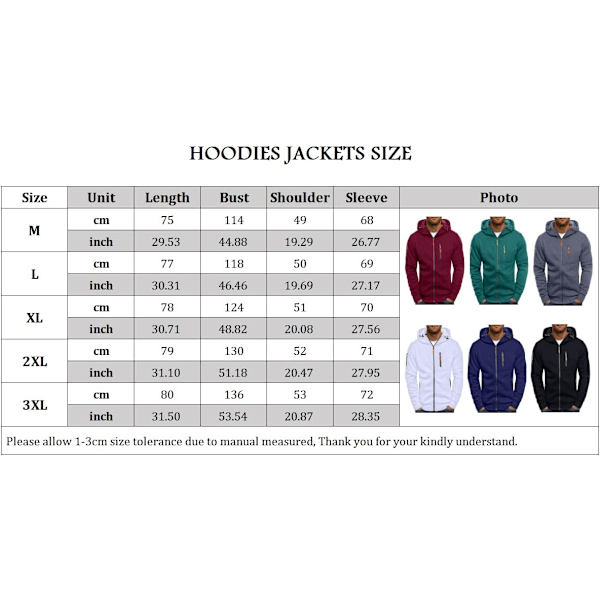 Herrar Hoodies Sweatshirt Zip Up Lätta Jackor 1 Red M