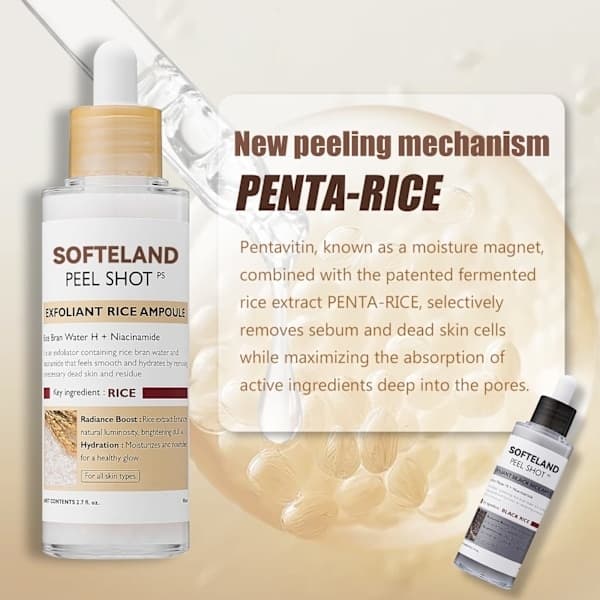 [LLC] Peel Shot Glow Rice Ampul Duo Hvid Ris + Sort Ris Blødgørende Eksfolierende Ansigts- & Kropsskrubbe sort