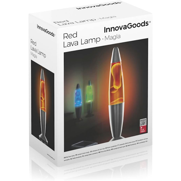 Lava Lampa, Avslappnande Lava Lampa, Sänglampa för 25W R39 Glödlampa, Perfekt för Sovrum Rojo