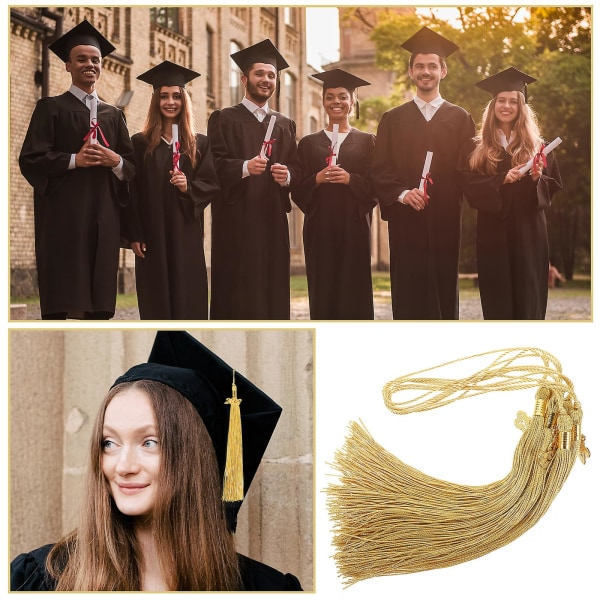 6 kpl korkki Tassel Charm Tassel Charms Hat Tassel ValmistujaisjuhlatarvikkeetGolden40CM Golden 40CM
