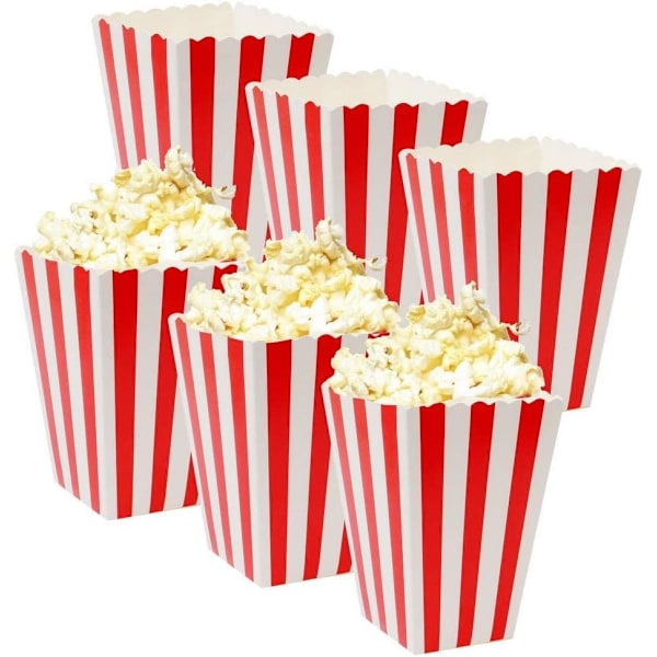 15 stk. Popcornæsker, Popcornposer Genanvendelig Popcornspand Popcorn Favor Æsker til Filmaften, Fest, Fødselsdag (11,4 cm Høj x 6,9 cm Firkant)
