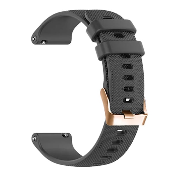 18mm 20mm klokkearmbånd for Garmin Smart Watch, erstatningsarmbånd Black 20mm Width