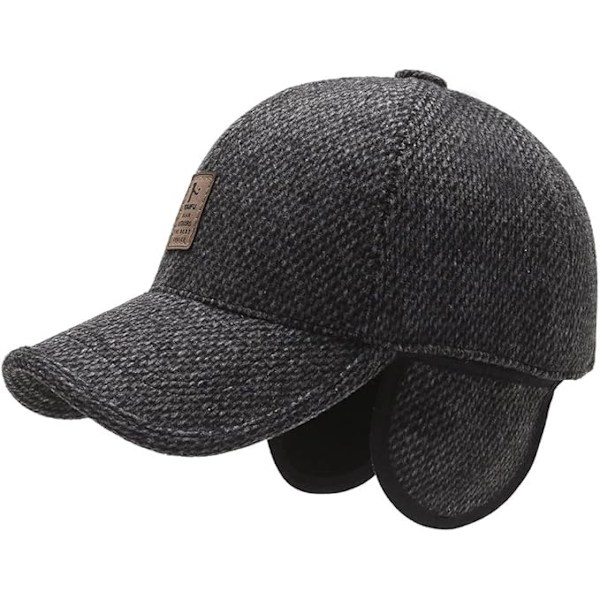 Basebollkeps med Öronlappar Hel Keps Herr Utomhus Skärm Sport Cappy Old School Stil Pappa Hatt Ull C