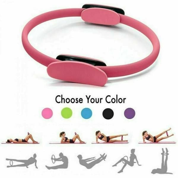 Pilates yoga gymnastik modstandsring rund elastik 38 cm diameter