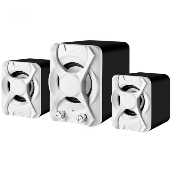 Trådbundna datorhögtalare med subwoofer 5W+3W*2 Set Bas